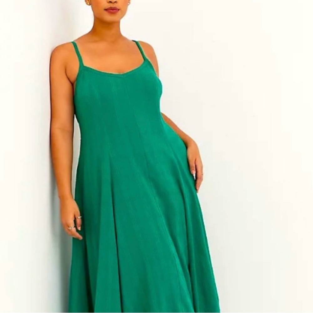 Torrid Trapeze Green Cotton Maxi Dress
